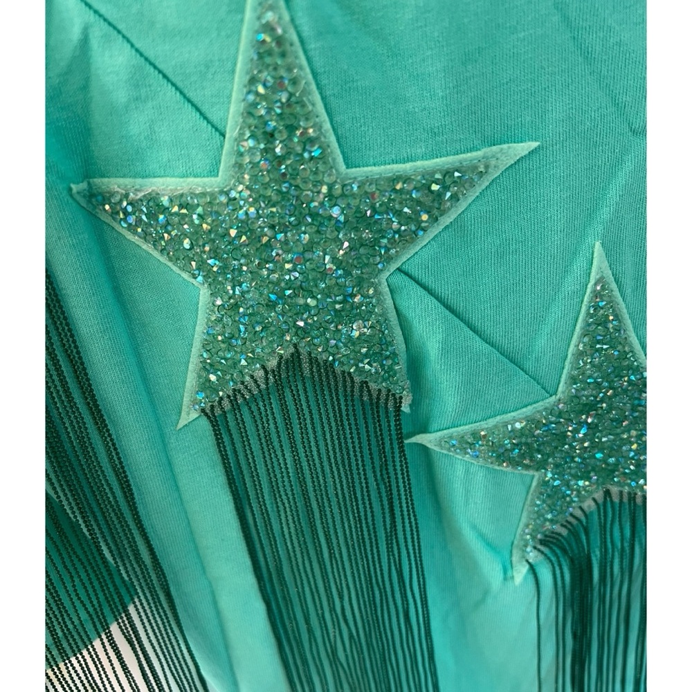 FANTASTIC FAWN oversized beaded star fringe tee S M L - Picture 7 of 8
